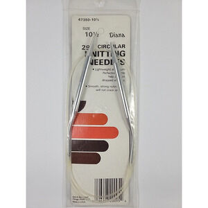 Boye Diana 10-1/2 Circular Knitting Needle 29 Inch Silver Aluminum Vintage NEW